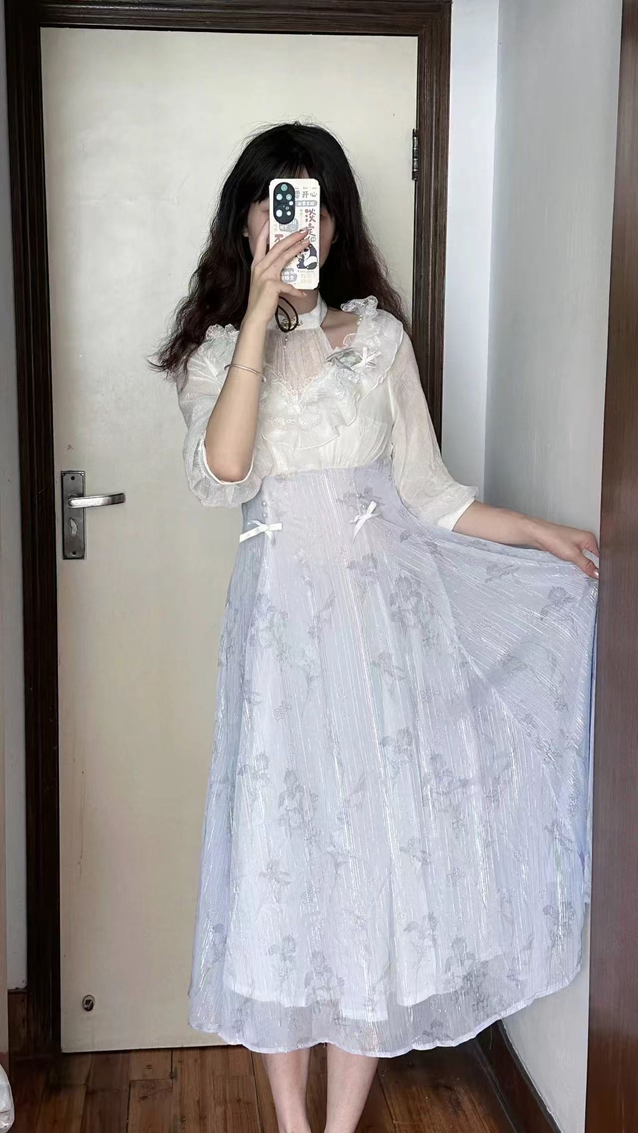 女性用花柄ロリータワンピースドレス 韓国風 2026年夏 イ - French Vintage Floral Midi Dress のレビューと価格