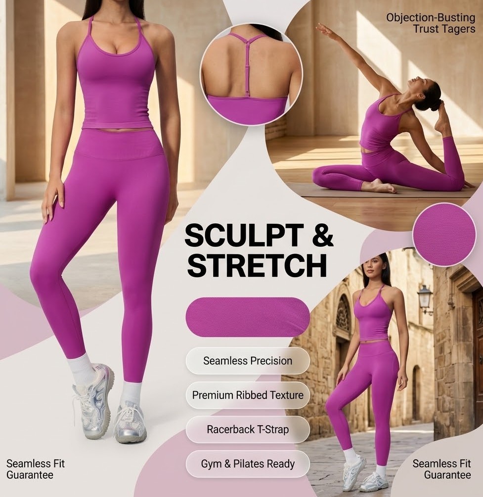 ラグジュアリーデザイナーズシームレスヨガタンクトップ レディ - Seamless Ribbed Workout Tank Top のレビューと価格