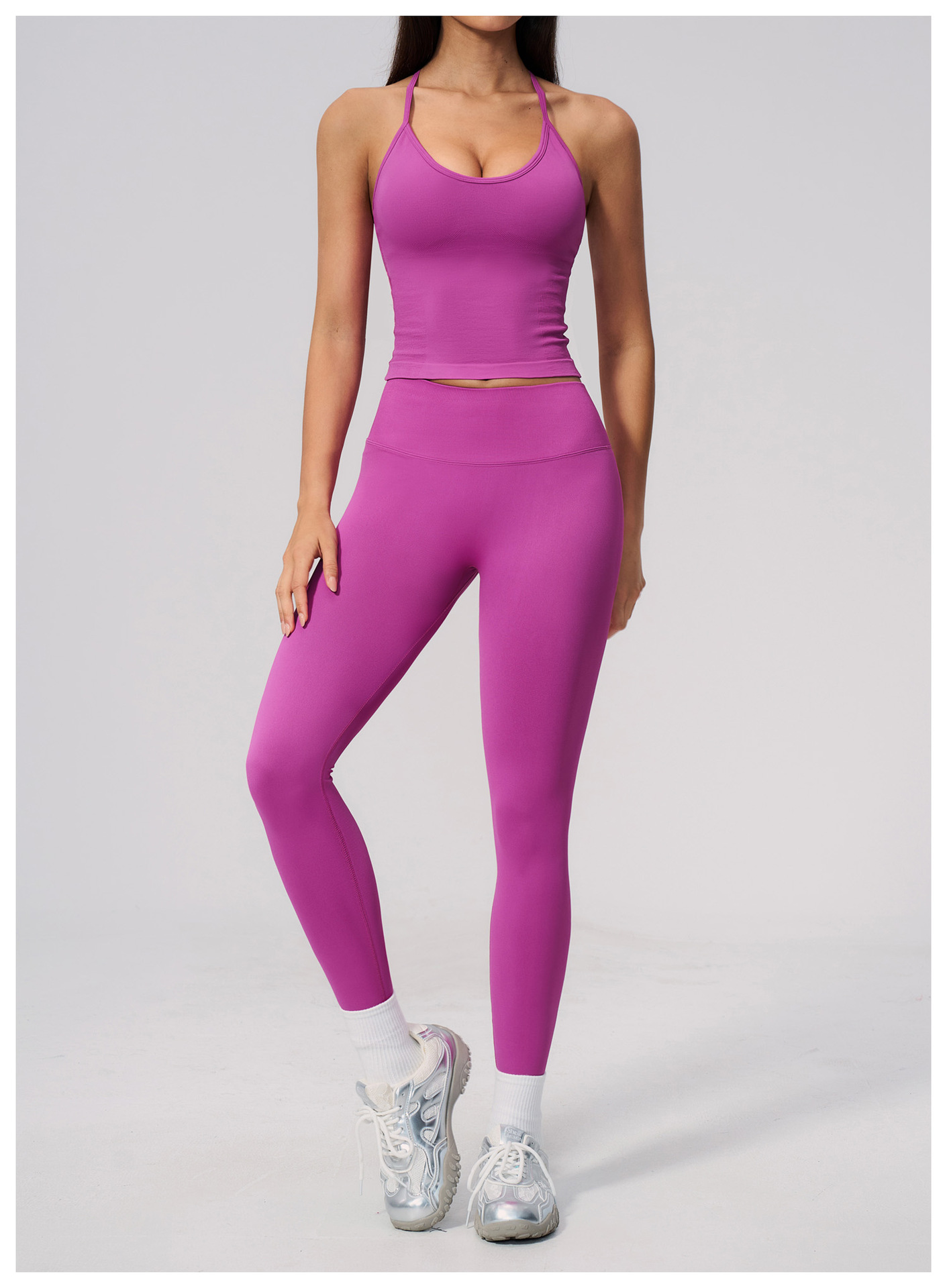 ラグジュアリーデザイナーズシームレスヨガタンクトップ レディ - Seamless Ribbed Workout Tank Top のレビューと価格