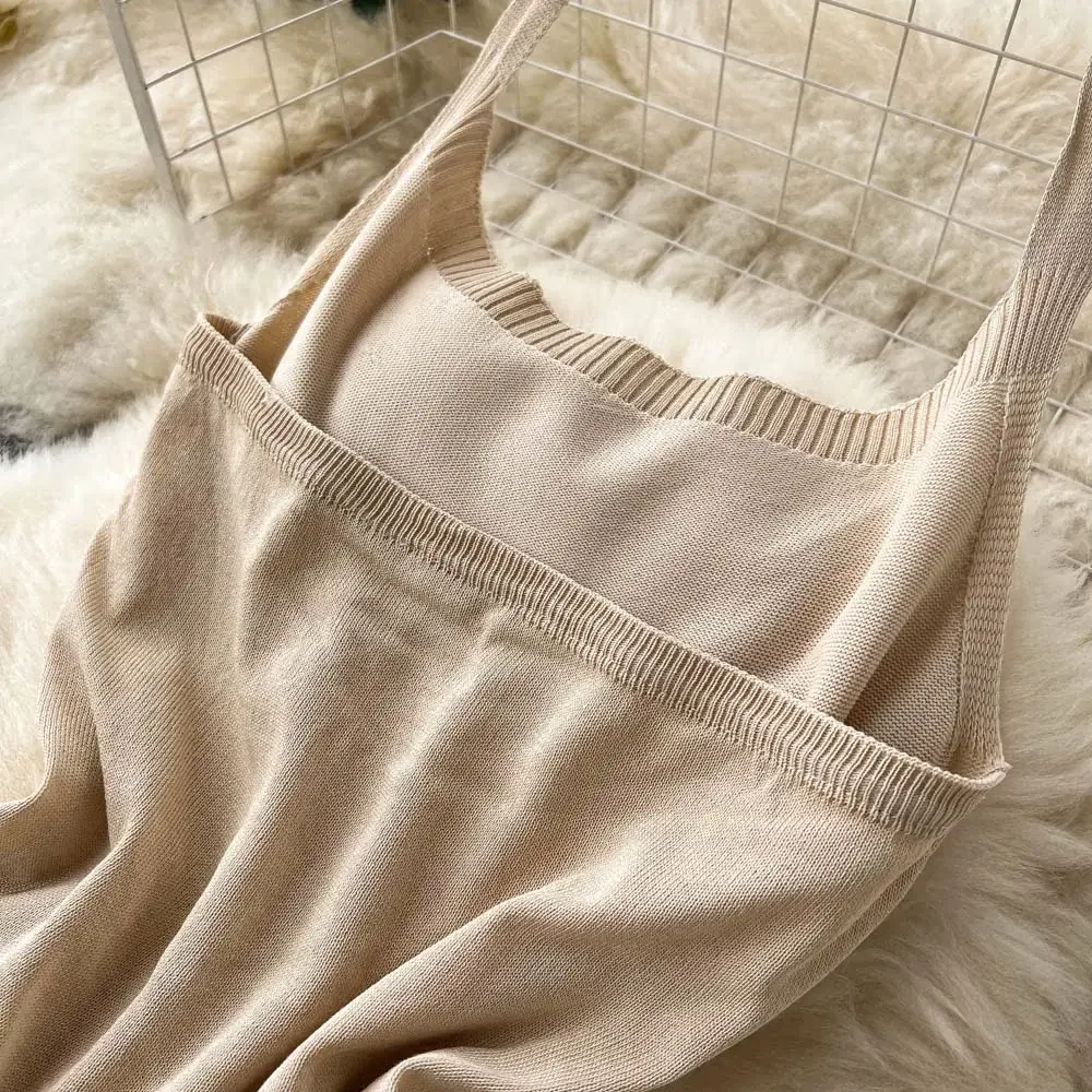 女性用ニットホルターミニドレス,単色,セクシー,ストリートウ - Y2K Backless Halter Mini Dress のレビューと価格