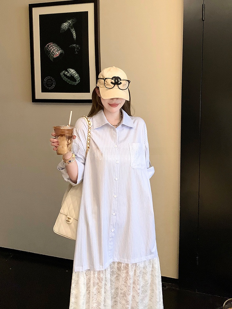 Luu チェリーガールレース A ラインシャツドレス女性夏ル - Korean Style A Line Shirt Dress のレビューと価格