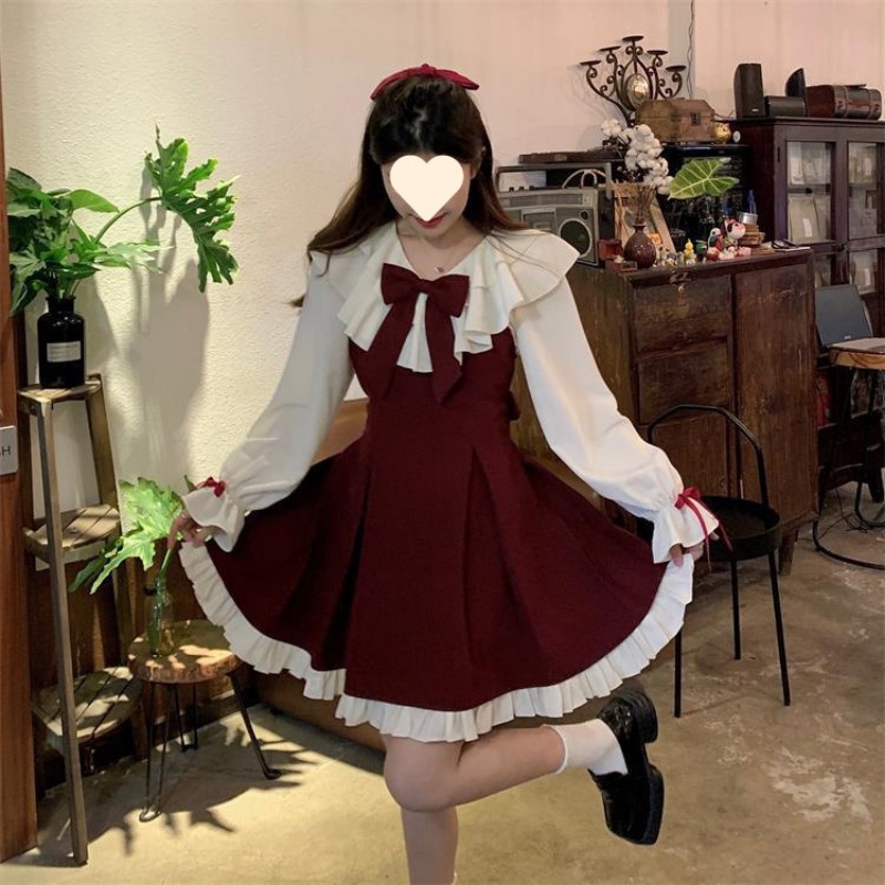 2025年新作 韓国風 可愛い キュートなワンピース ツーピ - Korean Style A Line Shirt Dress のレビューと価格