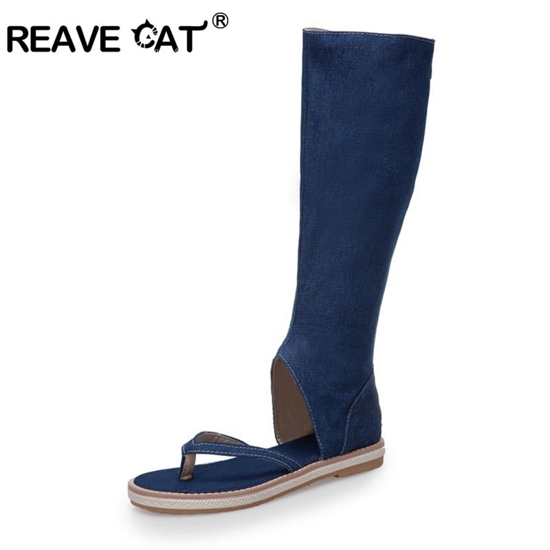 Reave-女性用キャットクリップサンダル,フラットブルージ - Jeans のレビューと価格