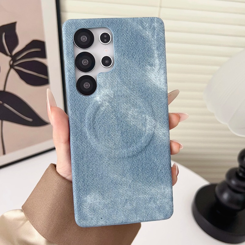 デニムジーンズテクスチャ マグセーフ対応 磁気吸着スマホケー - Jeans のレビューと価格